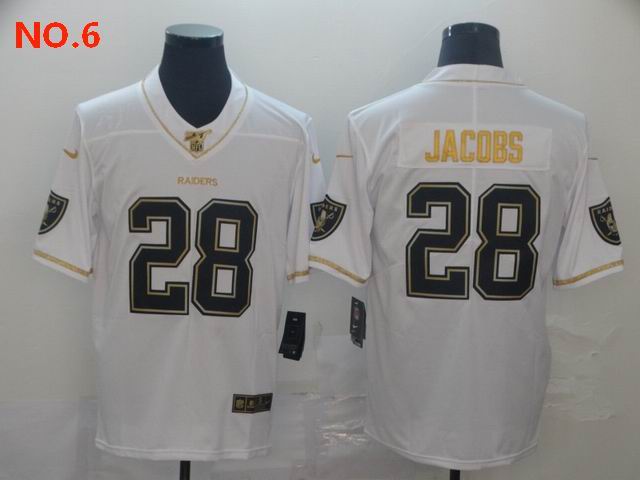 Men's Las Vegas Raiders 28 Josh Jacobs Jersey NO.6;